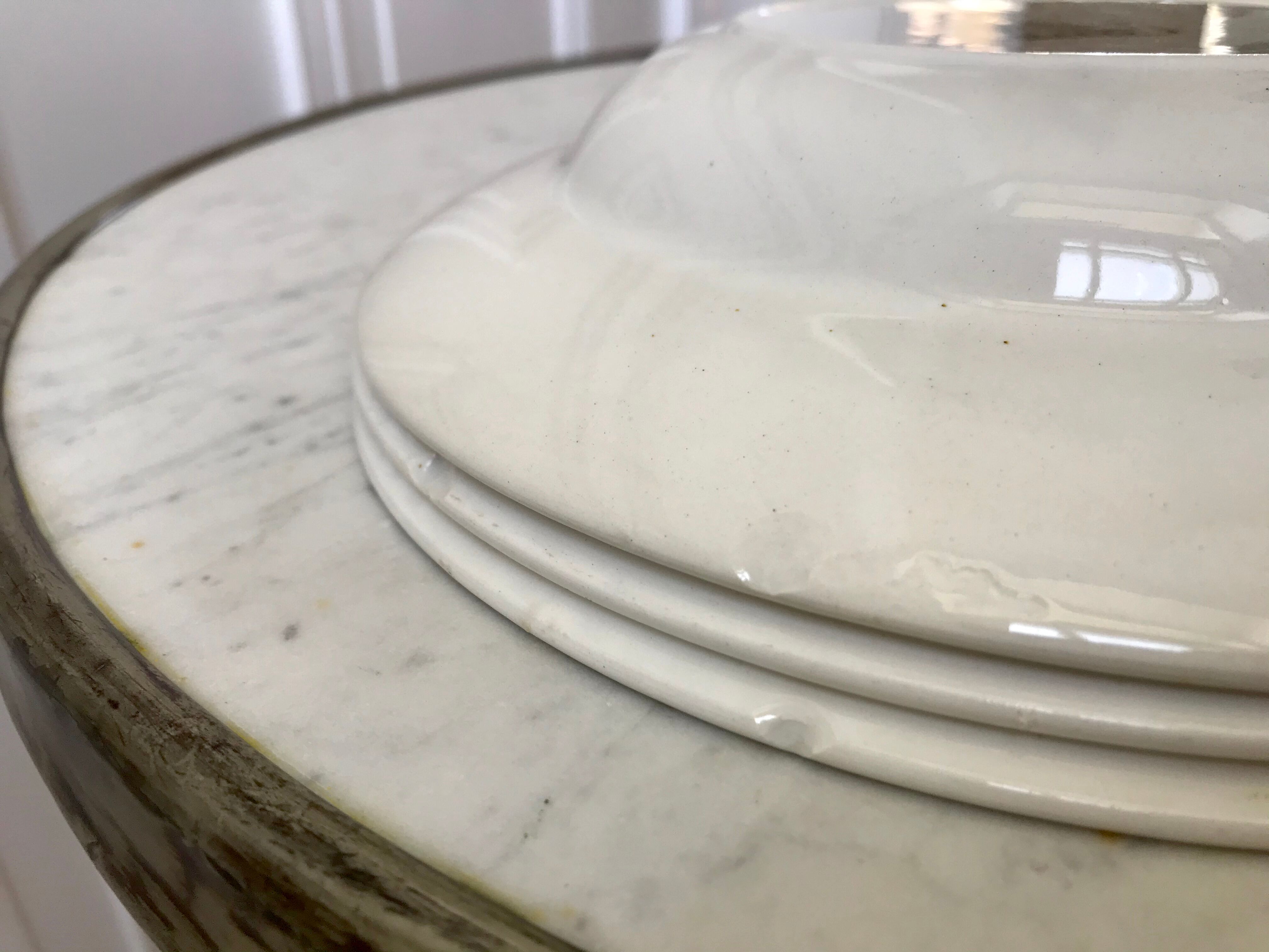Set of 9 hollow plates Digoin Sarreguemines model "Cannes"