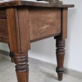 Table de travail française rustique antique de ferme, îlot Louis Philippe