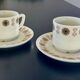 2 breakfast cups with saucers Apilco an'. 80