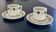 2 breakfast cups with saucers Apilco an'. 80