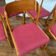Série de 6 chaises traîneau Baumann vintage