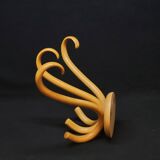 Porte manteau patère murale en bois courbé perroquet vintage