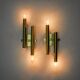 Pair of tubular wall lights from Sciolari, Italy, 1970
