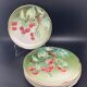 Lunéville cherry plates with golden edges