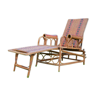 Transat Ancien Art Déco in vintage rattan 1920
