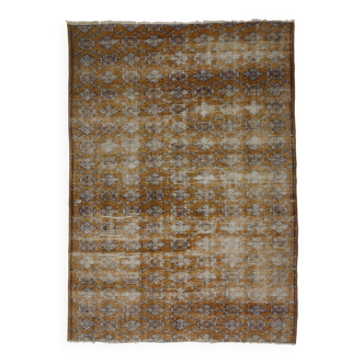 Tapis Oushak Authentique – Tons Moutarde & Ivoire, 175 x 250 cm