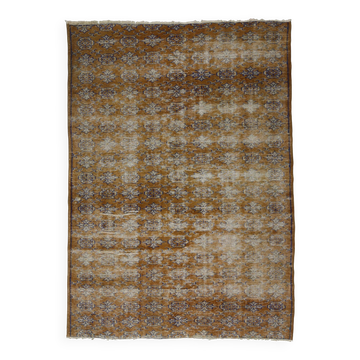 Tapis Oushak Authentique – Tons Moutarde & Ivoire, 175 x 250 cm