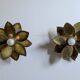 Paire appliques feuilles brutalistes