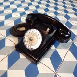 Vintage bakelite rotary telephone