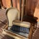 Fireplace set, solid brass fireplace accessories, 1960s