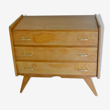 Commode vintage en bois pieds compas