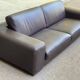Canapé 3 places de luxe en cuir marron chocolat Roche bobois 235cm