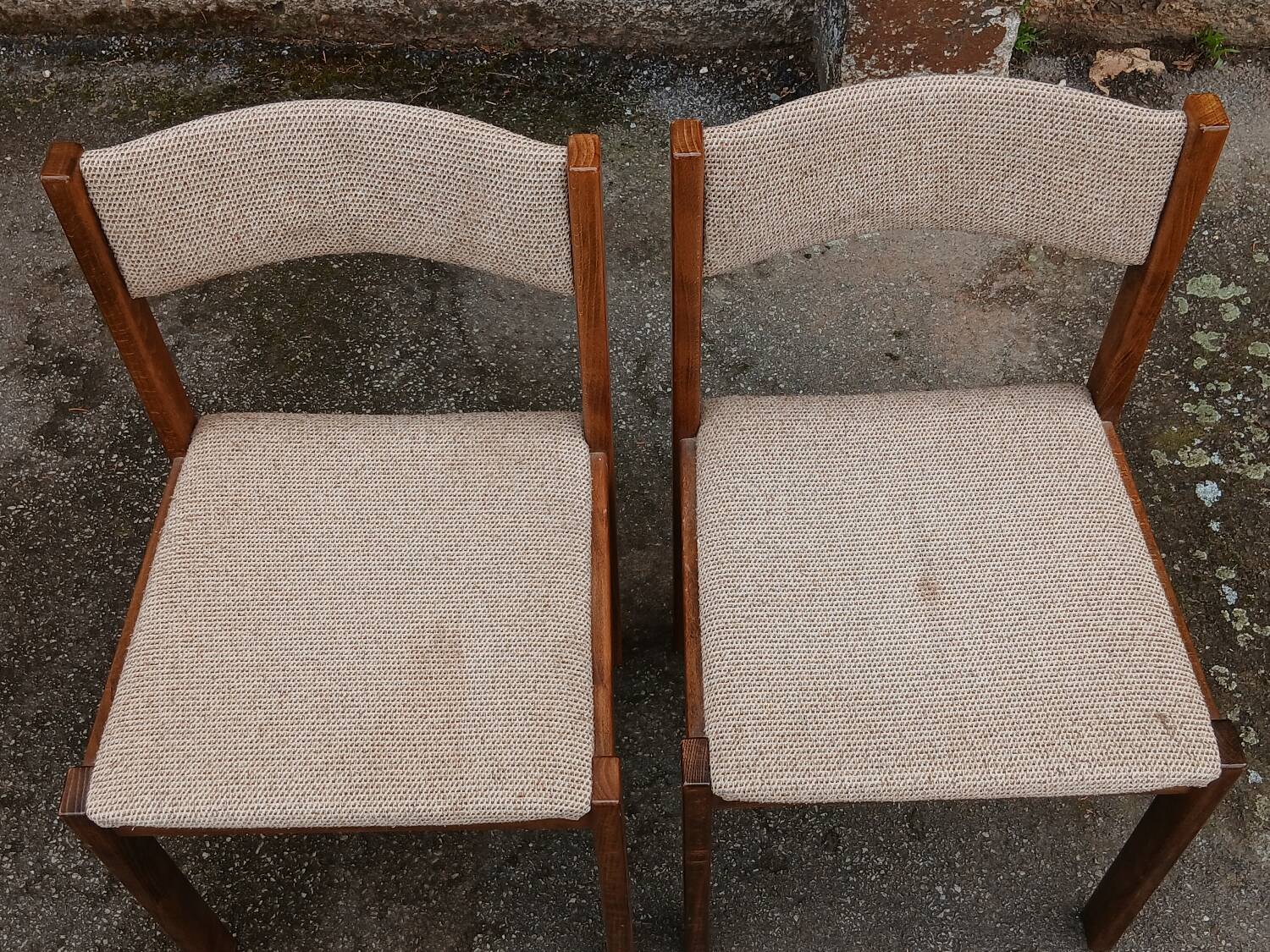 Six Scandinavian beech chairs, 1970s.