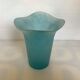Vase corolle pâte de verre bleu