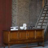 Danish enfilade from the mid-modern century in dark stained oak, 1960s.