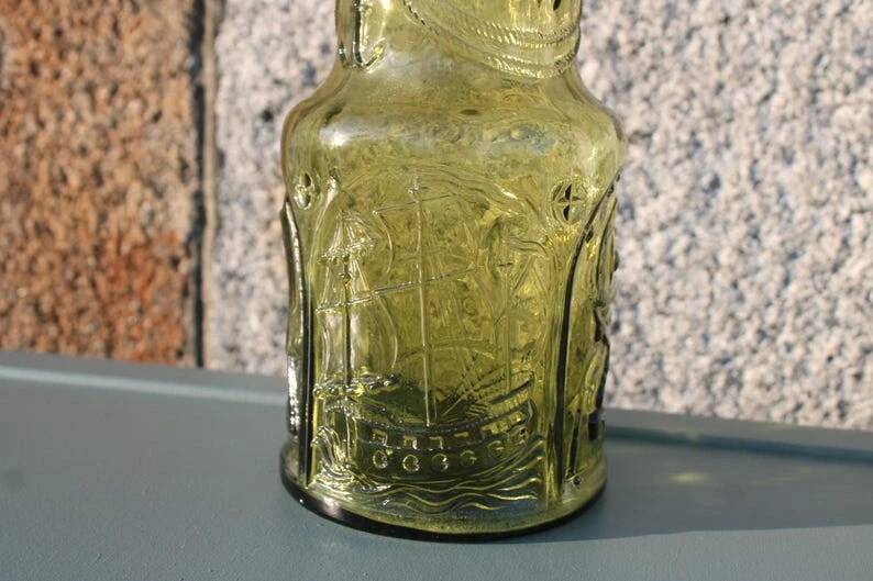 Empoli glass nautical carafe from the 1960s