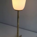 Brass and opaline lamp