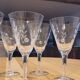 9 crystal stem glasses, vintage, Boussu Belgium