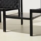 Gijs bakker Pair of Seatbelt Lounge Chairs + Side Table for Castelijn 1978