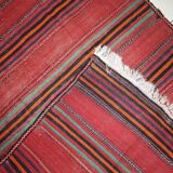 Kilim vintage fait main Ardabil persan 139cm x 288cm (1940s)