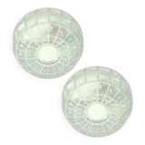 Pair of Mid-Century Modern Glass Ceiling Lights from Limburg, 1970s