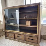 XXL oak display cabinet