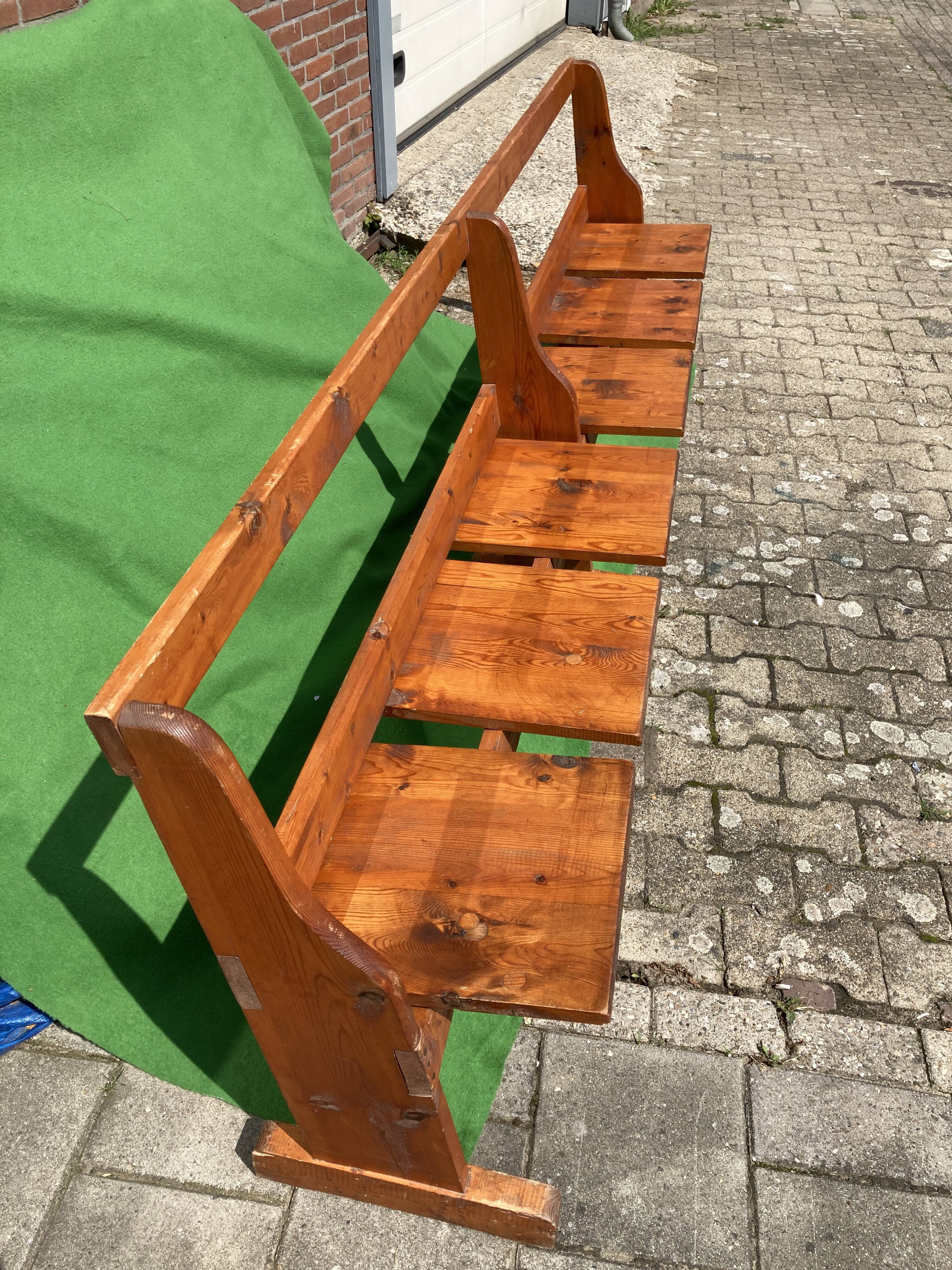 Swedish pine folding bench 1960s-1970s