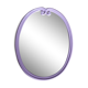Oval mirror 49x39 frame in enamelled cast iron pink Art Deco