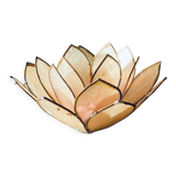 Fleur de lotus nacre et laiton