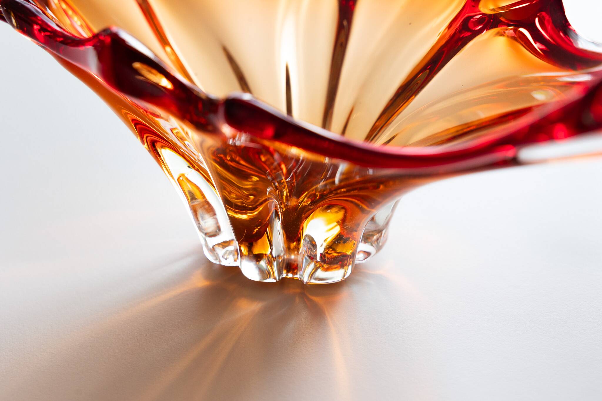 Red Murano glass bowl