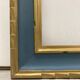 Cadre vintage bleu et or