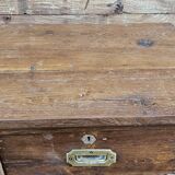 Old bedside table with 4 drawers in Burmese teak