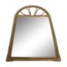 Mirror in bamboo and vintage rattan deco, 61x37 cm