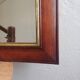Vintage Cherry Wood Wall Mirror with Gilt Detail & Beveled Glass, 1980