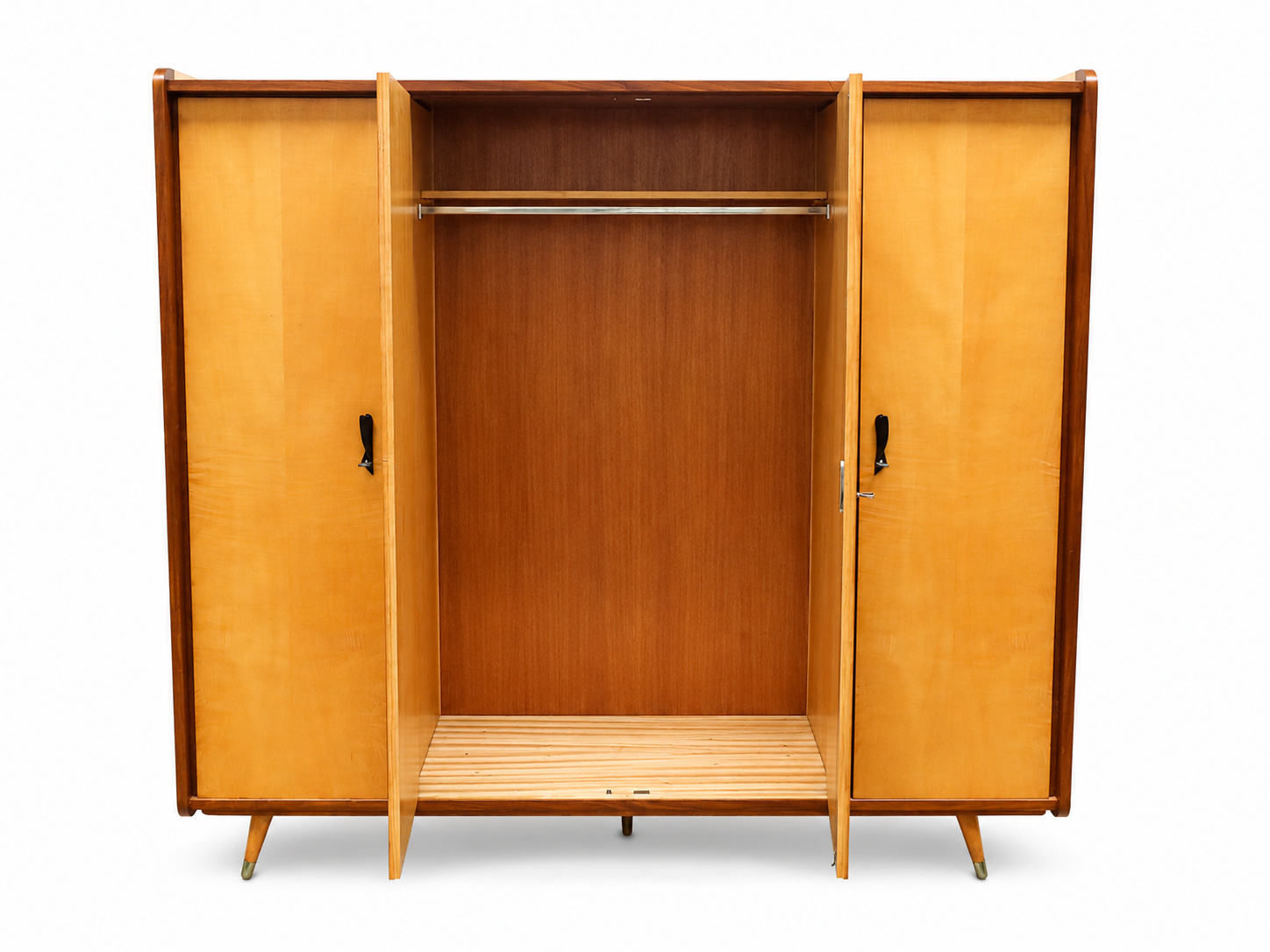 Vintage 50s/60s wardrobe with shelves and hanging section