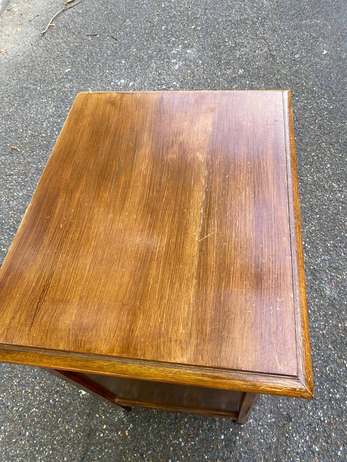 Louis XV wooden chest of drawers and bedside table