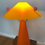 Vintage memphis style lamp in plastic of colors