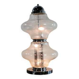 Sixties Italian design glass table lamp