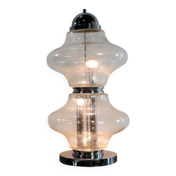 Sixties Italian design glass table lamp