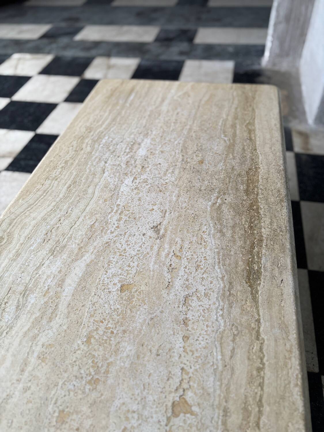 Vintage travertine coffee table