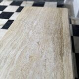 Table basse vintage en travertin