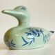 Vintage Blue Ceramic Duck