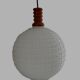 Scandinavian opaline glass pendant, 1950.