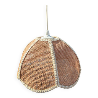 Natural fiber pendant light from the 70s