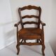 Children's armchair in solid wood with its mulched seat