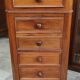 Old Chiffonier Bedside Table White Marble Top