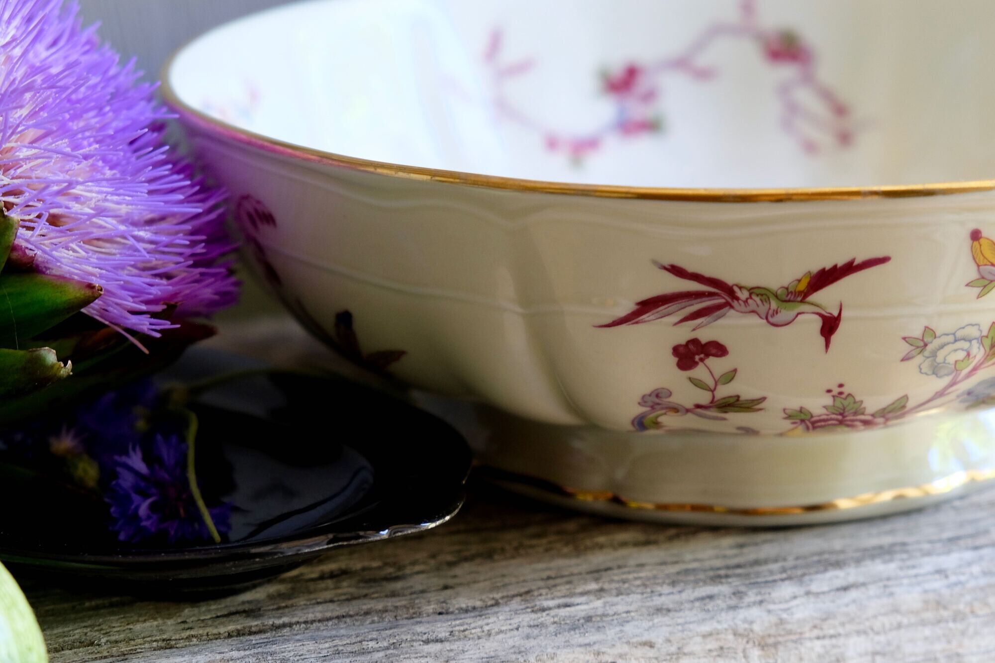Flat porcelain bowl B & C Limoges L. Bernardaud & Cie France