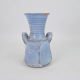 Sky blue glazed ceramic vase