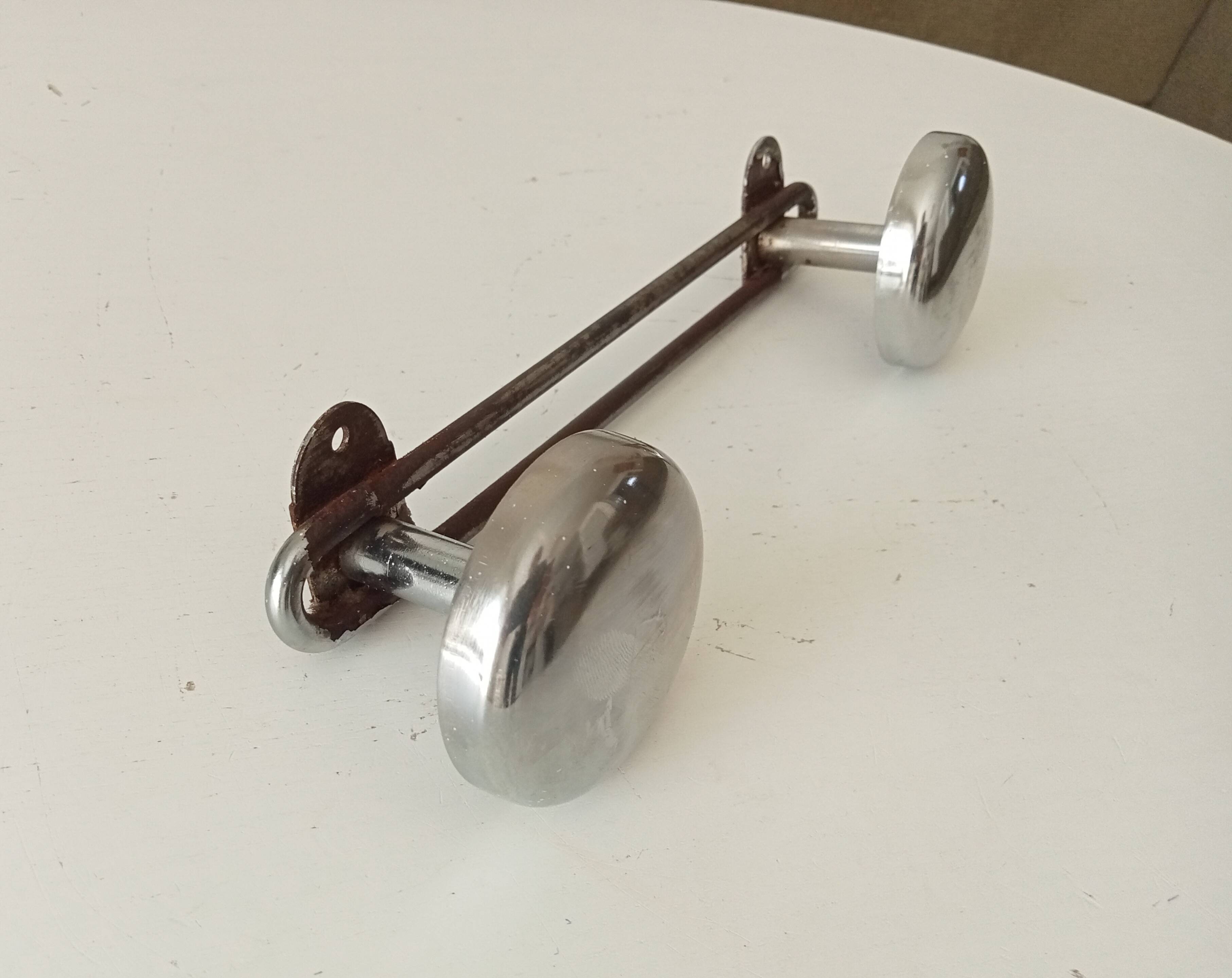 Vintage chrome wall coat rack from the 60s/70s