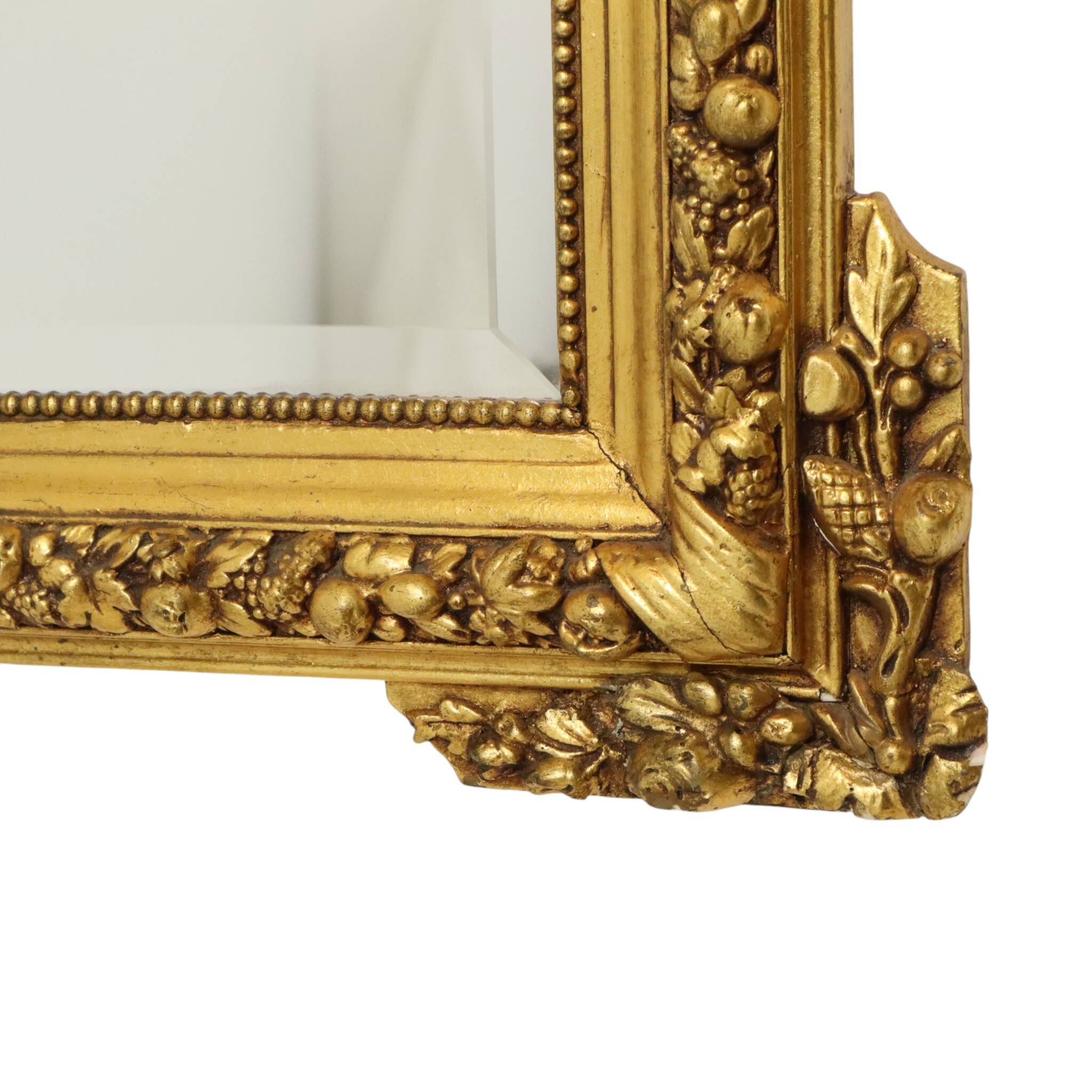 Miroir biseauté doré français antique XL